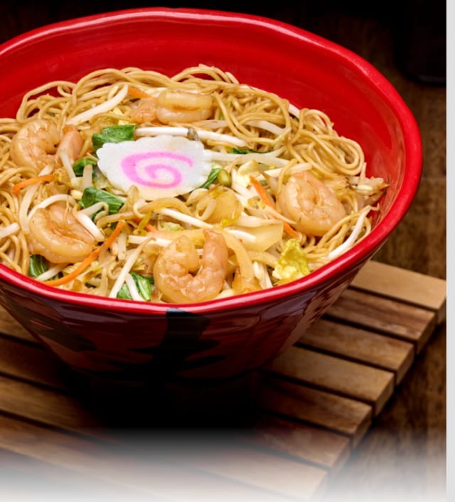 Chow Ramen with Shrimp.