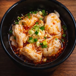 Silk Wontons in Chili Essence-Shrimp