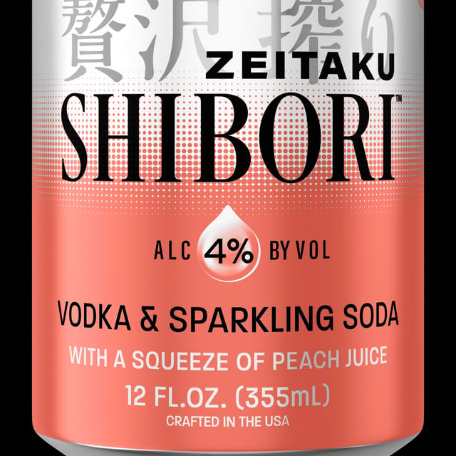 Shibori Zeitaku Peach Soda.