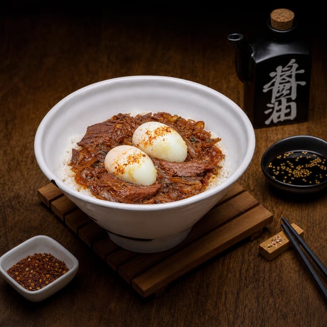 Ichimi Gyudon / 一味辣牛肉盖饭.