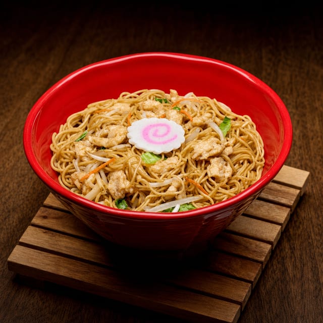 Chow Ramen with Chicken / 鸡炒面.