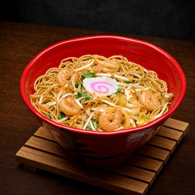 Chow Ramen with Shrimp.