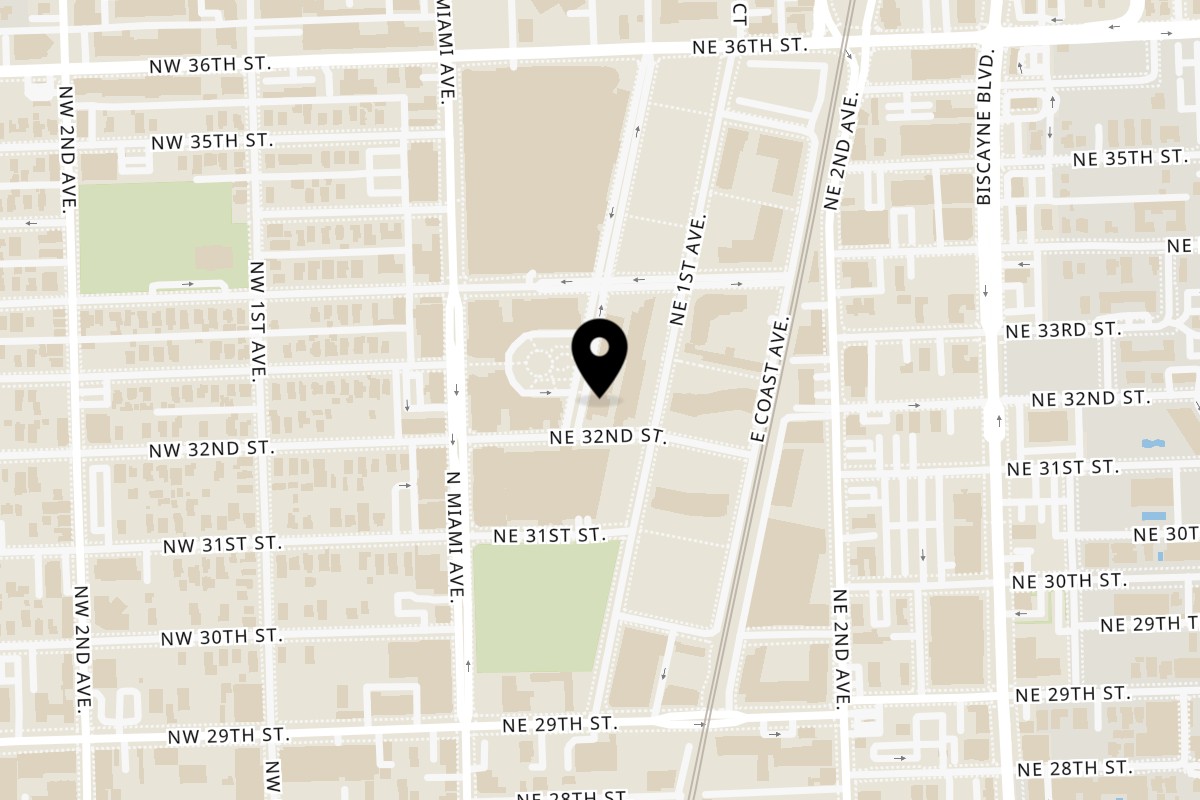 Map showing the location of Ichimi Midtown on 118 Buena Vista Blvd in Miami